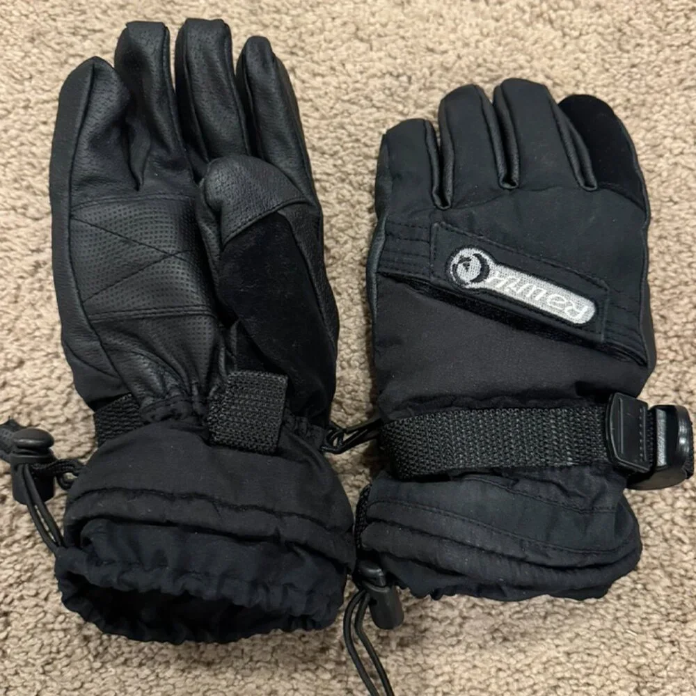 Rawik Black Gloves Youth Size Small Drypel Waterproof Skiing Snow Glove